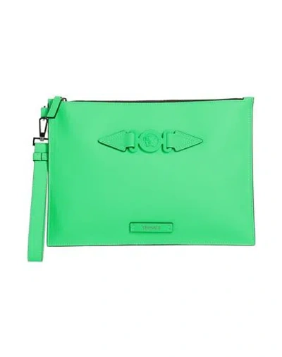 Versace Woman Handbag Green Size - Calfskin In Brown