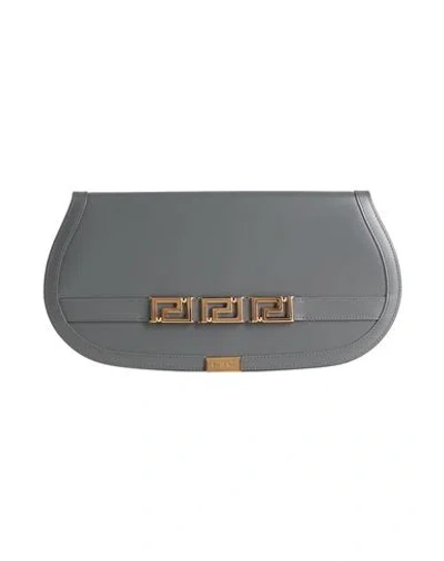 Versace Woman Handbag Grey Size - Calfskin In Gray