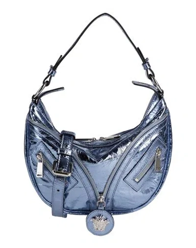 Versace Woman Handbag Light Blue Size - Calfskin