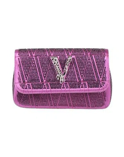 Versace Woman Handbag Mauve Size - Viscose, Silk In Purple