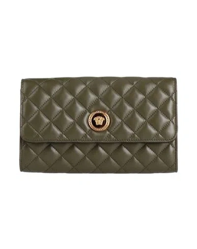 Versace Woman Handbag Military Green Size - Lambskin