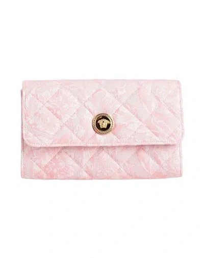 Versace Woman Handbag Pink Size - Polyamide, Cotton, Polyester