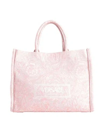 Versace Woman Handbag Pink Size - Polyamide, Cotton, Polyester, Acrylic, Calfskin