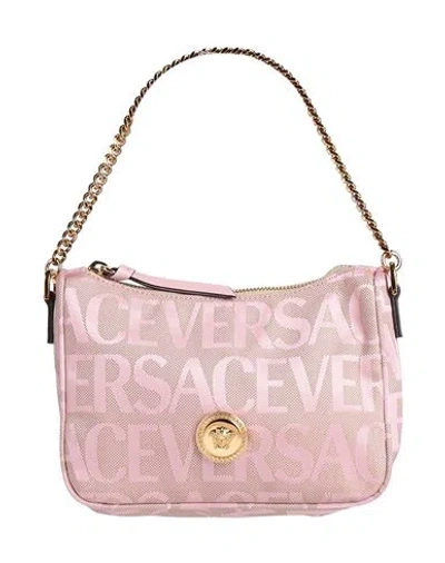 Versace Woman Handbag Pink Size - Polyester, Cotton, Calfskin