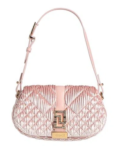 Versace Woman Handbag Pink Size - Polyester, Elastane, Lambskin
