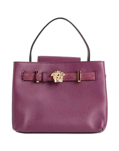 Versace Woman Handbag Plum Size - Calfskin In Purple
