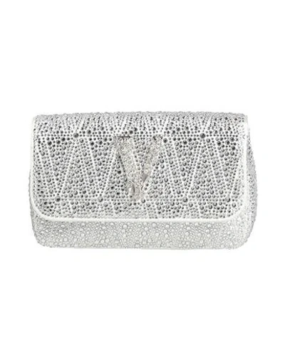 Versace Woman Handbag Silver Size - Viscose, Silk