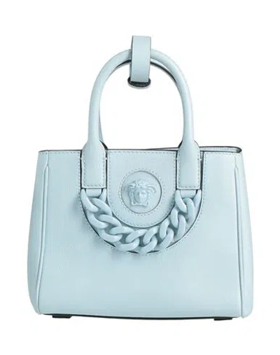 Versace Woman Handbag Sky Blue Size - Calfskin