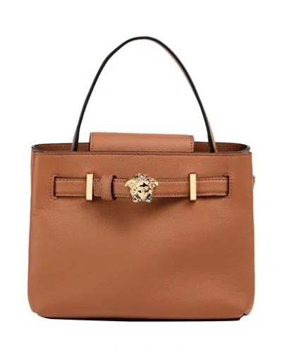 Versace Woman Handbag Tan Size - Calfskin In Brown