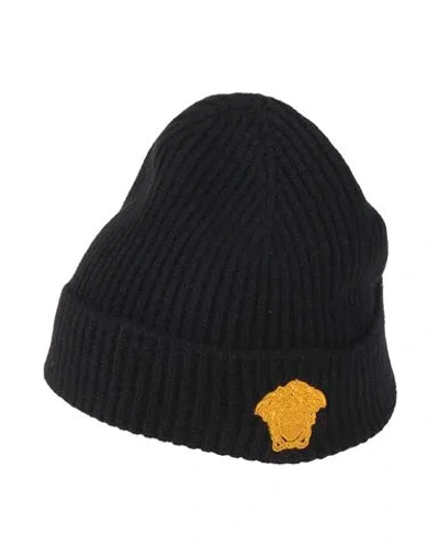 Versace Woman Hat Black Size Onesize Cashmere, Wool, Viscose