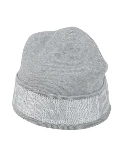 Versace Woman Hat Grey Size Onesize Cotton, Cashmere, Viscose In Gray