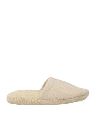Versace Woman House Slipper Beige Size 5-7 Cotton, Acetate In Pink