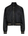 Versace Woman Jacket Black Size 10 Polyamide, Viscose, Wool, Acrylic, Synthetic Fibers In Black