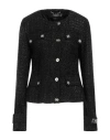 Versace Lurex Tweed Jacket In Black