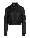 Versace Woman Jacket Black Size 8 Polyamide, Viscose, Polyester, Wool, Acrylic