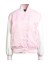 Versace Woman Jacket Pink Size 12 Viscose, Polyester, Cotton, Polyamide, Elastane In Pink