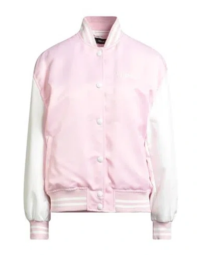 Versace Woman Jacket Pink Size 12 Viscose, Polyester, Cotton, Polyamide, Elastane