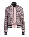 Versace Woman Jacket Pink Size 4 Silk, Cotton, Polyamide, Elastane In Pink