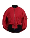 Versace Woman Jacket Red Size 2 Polyester, Wool, Polyamide, Elastane In Red