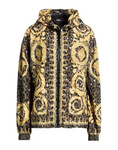 Versace Woman Jacket Yellow Size 8 Polyester In Multi