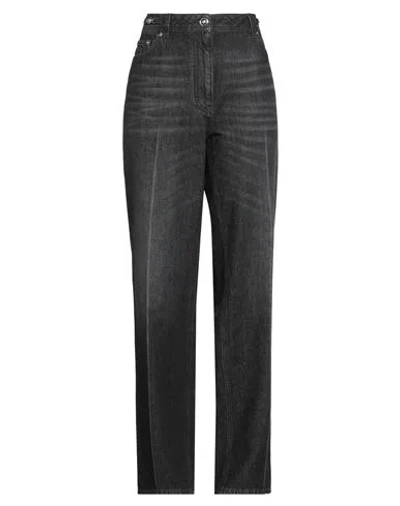 Versace Woman Jeans Black Size 32 Cotton
