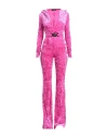 Versace Woman Jumpsuit Fuchsia Size 4 Polyester, Elastane In Pink