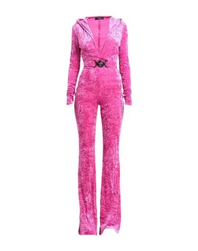 Versace Woman Jumpsuit Fuchsia Size 4 Polyester, Elastane In Pink