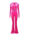 Versace Woman Jumpsuit Fuchsia Size 8 Polyester, Elastane In Pink