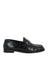 Versace Woman Loafers Black Size 6.5 Leather