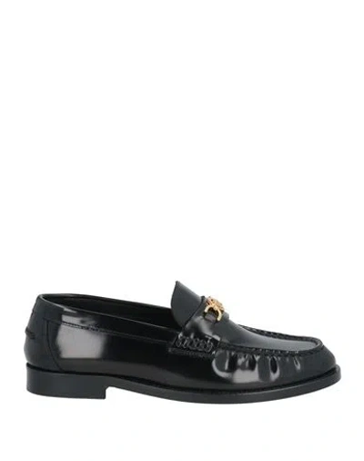 VERSACE VERSACE WOMAN LOAFERS BLACK SIZE 7 CALFSKIN