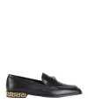 VERSACE VERSACE WOMAN LOAFERS BLACK SIZE 8 LEATHER