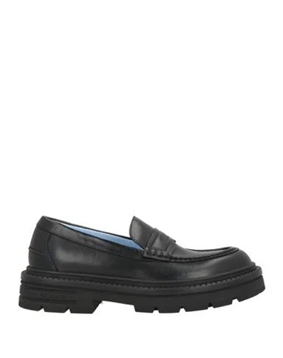 Versace Woman Loafers Black Size 8 Calfskin