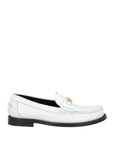 Versace Woman Loafers White Size 8 Calfskin