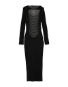 Versace Woman Maxi Dress Black Size 2 Viscose In Black