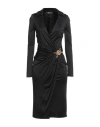 Versace Black Medusa Plaque Midi Dress In Black