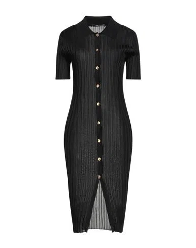 Versace Woman Midi Dress Black Size 4 Viscose
