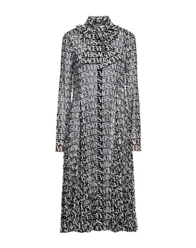 VERSACE VERSACE WOMAN MIDI DRESS BLACK SIZE 6 SILK