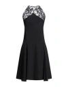 Versace Woman Midi Dress Black Size 6 Acetate, Viscose, Cotton In Black