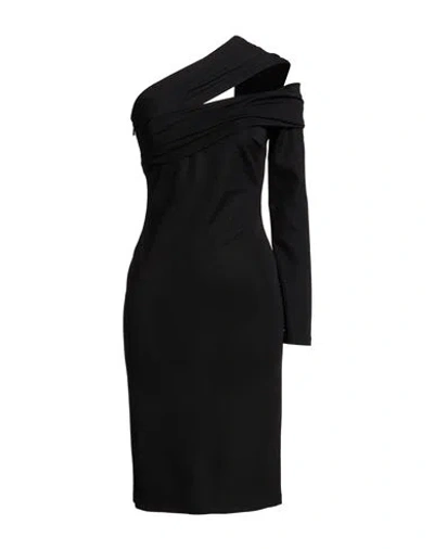 Versace Woman Midi Dress Black Size 8 Viscose, Polyamide, Elastane