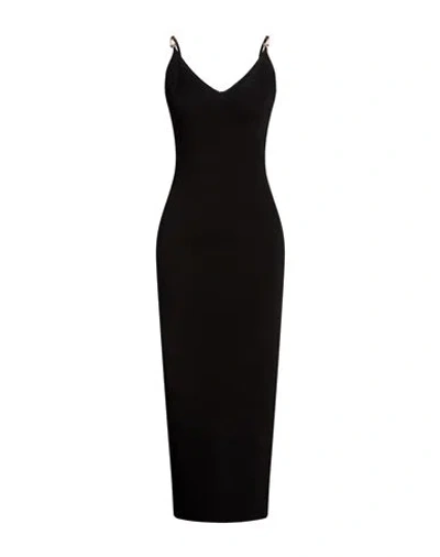 Versace Woman Midi Dress Black Size 8 Viscose, Polyester