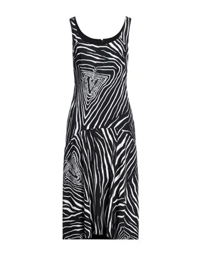 Versace Woman Midi Dress Black Size 8 Viscose, Polyester
