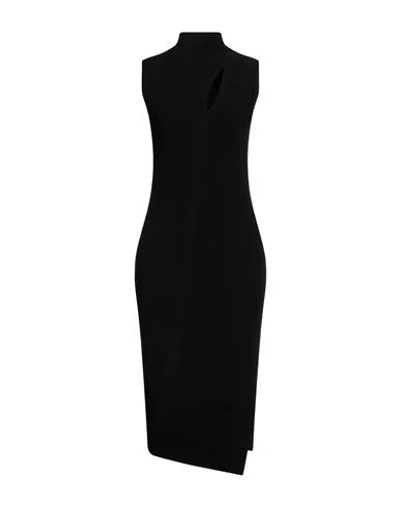 Versace Woman Midi Dress Black Size 8 Viscose, Polyester