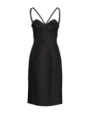 Versace Woman Midi Dress Black Size 8 Wool, Silk