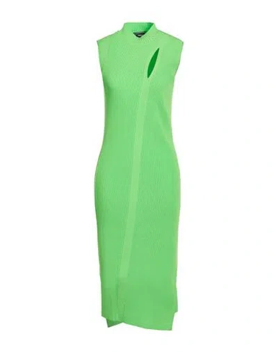 Versace Woman Midi Dress Light Green Size 10 Viscose, Polyester