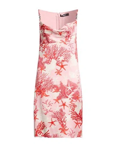 Versace Woman Midi Dress Pink Size 4 Silk