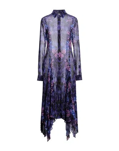 Versace Woman Midi Dress Purple Size 4 Polyester, Silk
