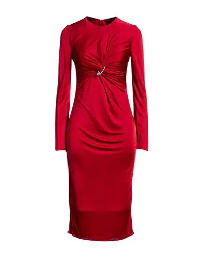 Versace Woman Midi Dress Red Size 8 Viscose