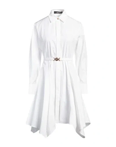 Versace Woman Midi Dress White Size 6 Cotton