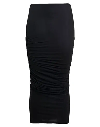 Versace Woman Midi Skirt Black Size 8 Cupro, Elastane