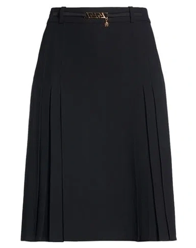 Versace Woman Midi Skirt Black Size 12 Acetate, Viscose